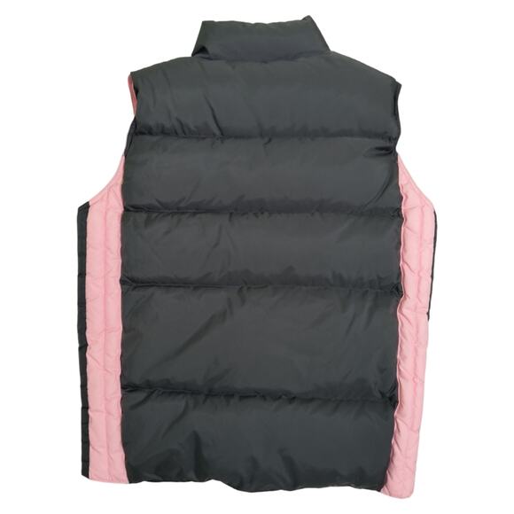 Outdoor Exchange Down Insulated Quilted Vest Wmn's Sz M Gray Pink Nylon Full Zip - Picture 4 of 12